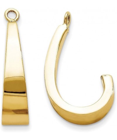 14k Yellow Gold J-Hoop Earring Jackets $90.12 Earrings