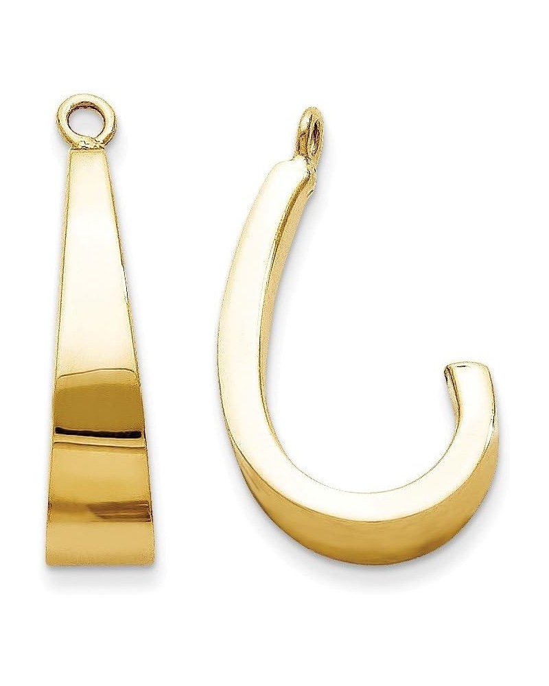 14k Yellow Gold J-Hoop Earring Jackets $90.12 Earrings