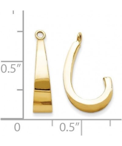 14k Yellow Gold J-Hoop Earring Jackets $90.12 Earrings