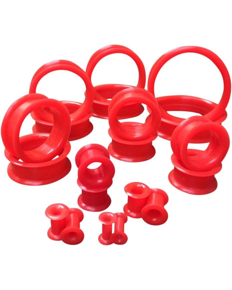 PAIR of Red Soft Silicone Ear Tunnels Plugs - up to size 50mm! 1" (26mm) $9.21 Body Jewelry