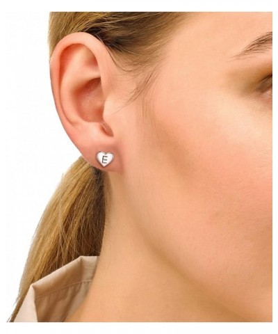 925 Sterling Silver Heart Letter Stud Earrings for Women Initial Earring for Girls with Gift Packaging L $10.06 Earrings