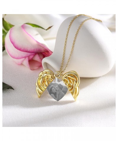 Personalized Love Heart Locket Necklaces for Women Holds Pictures Rose Flower Vintage Charm Pendant Locket Necklace Gifts for...