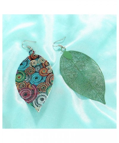 Drop Earrings Hollow Leaf Print Earrings Vintage Ethnic Style Dangle Earrings for Women Girls Gift $5.93 Earrings