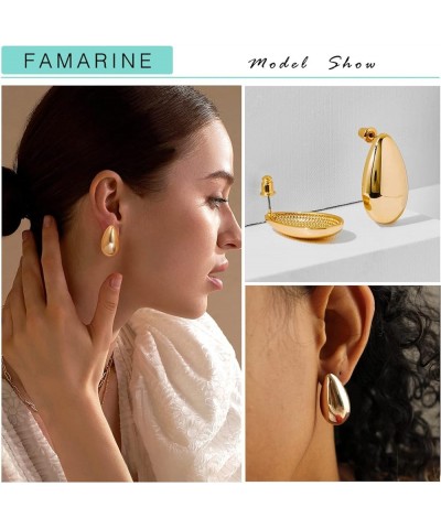 Gold Drop Earrings for Women Waterdrop Gold Earrings Fashion Jewelry Gift Flat Waterdrop $9.71 Earrings