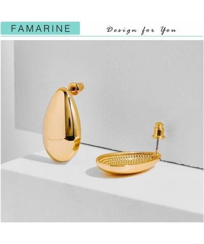 Gold Drop Earrings for Women Waterdrop Gold Earrings Fashion Jewelry Gift Flat Waterdrop $9.71 Earrings