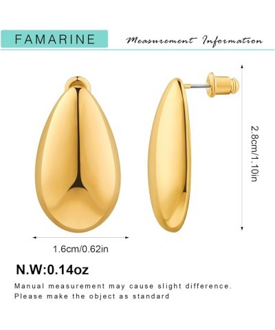 Gold Drop Earrings for Women Waterdrop Gold Earrings Fashion Jewelry Gift Flat Waterdrop $9.71 Earrings