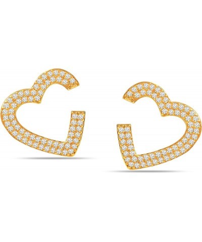 925 Sterling Silver Love Heart Earring Lightweight Heart-Shape Stud Drop Dangle Earrings for Women Gold Heart Stud-0.59 $16.5...