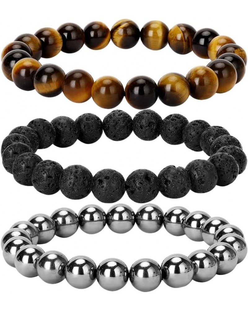 Christmas Gifts For Natural Tiger Eye Bracelet,8MM Beads Bracelet,Braided Gift Bracelet & Stretch Gift Bracelet Yellow Tiger ...