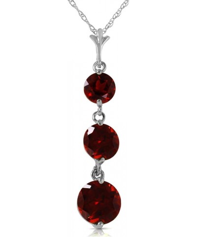 14K Yellow, White, Rose Gold Natural Garnet Drop Pendant Necklace White Gold 18.0 Inches $102.22 Necklaces