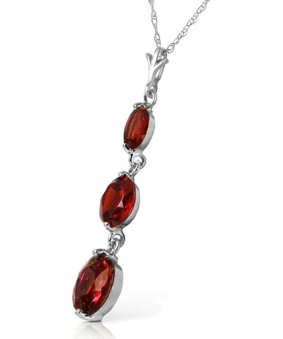 14K Yellow, White, Rose Gold Natural Garnet Drop Pendant Necklace White Gold 18.0 Inches $102.22 Necklaces