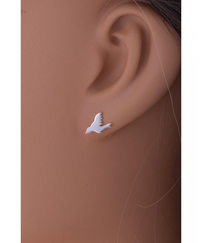 925 Sterling Silver Womens Dainty Holy Spirit Faith Dove Stud Earrings - Christian Gifts for Girls Teens Mom WIfe 0.35in $16....