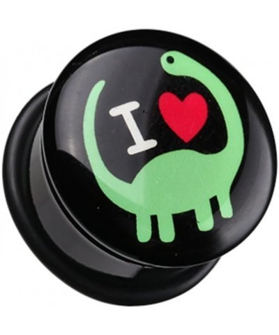 I Heart Dinosaur' Single Flared WildKlass Ear Gauge Plug (Sold as Pairs) 00 GA (10mm) $9.87 Body Jewelry