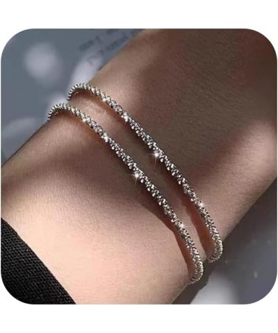 Layered Bracelets Bracelets Set for Women 14K Gold Plated/Silver Dainty Link Chain Bracelet Stackable Jewelry Gifts for Girls...