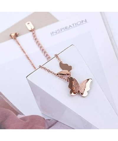 Sexy Rose Gold Butterfly Anklet Stainless Steel Adjustable Chain Foot Ankle Bracelets for Women Girls Friendship Beach Jewelr...