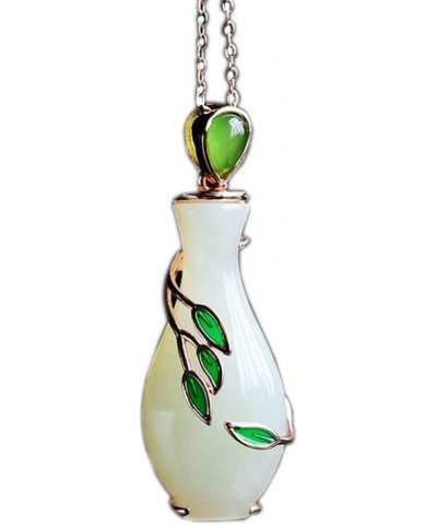 Guanyin Natural Jade Vase Willow Branch Pendant Necklace Chinese Female Fashion Jewelry $13.63 Necklaces