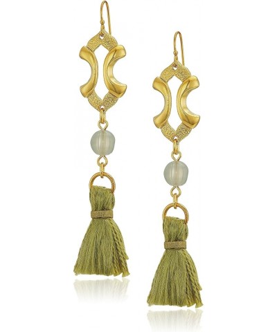 Ben-Amun Jewelry Spring Blush Earrings Silk Tassel Drop Earrings $37.19 Bracelets