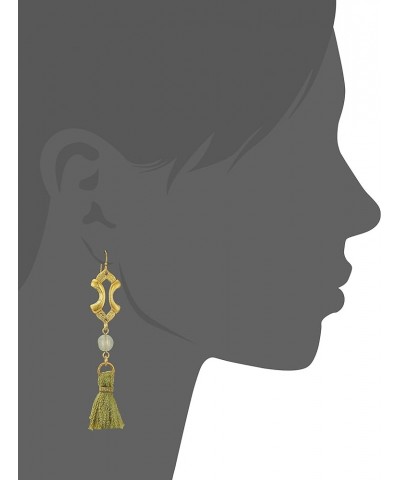 Ben-Amun Jewelry Spring Blush Earrings Silk Tassel Drop Earrings $37.19 Bracelets