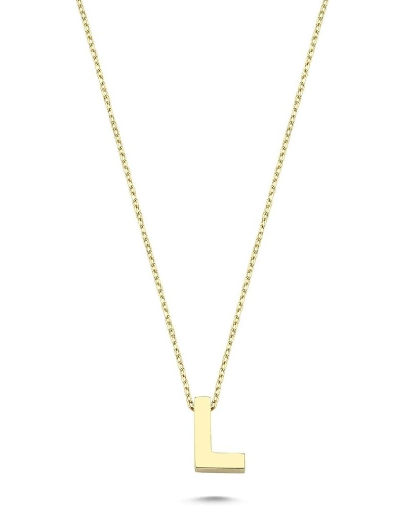 100% 14k Pure Gold Necklace - Non Tarnish Dainty Charm Personalized Initial Necklaces for Women, Teen Girls, Mom, Daughter, G...