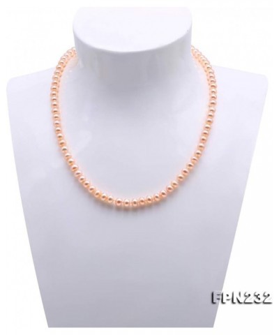 Necklace Set Classic AA Quality 6-7mm Round Pink Pearl Necklace Bracelet and Earrings Set necklace $22.05 Jewelry Sets