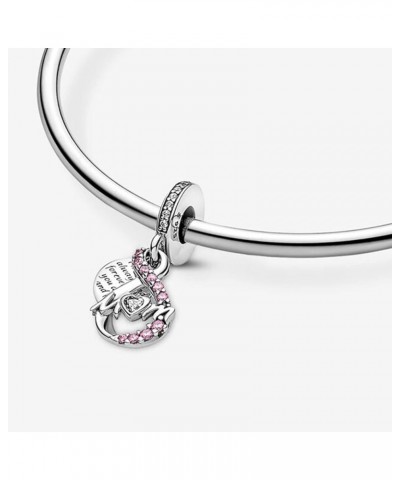 Mother's day gift charm for bracelets 925 Sterling Silver Charms Heart Love Mom Mother Daughter Son Charm Dangle Beads Charms...