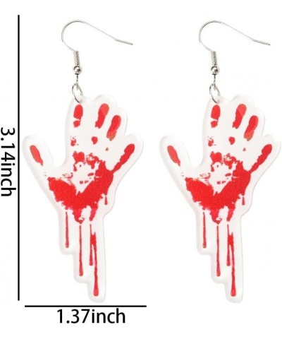 Blood Halloween Earrings for Women Girls Scary Halloween Party Decorations Supplies Halloween Themed Gifts for Friend Sister ...