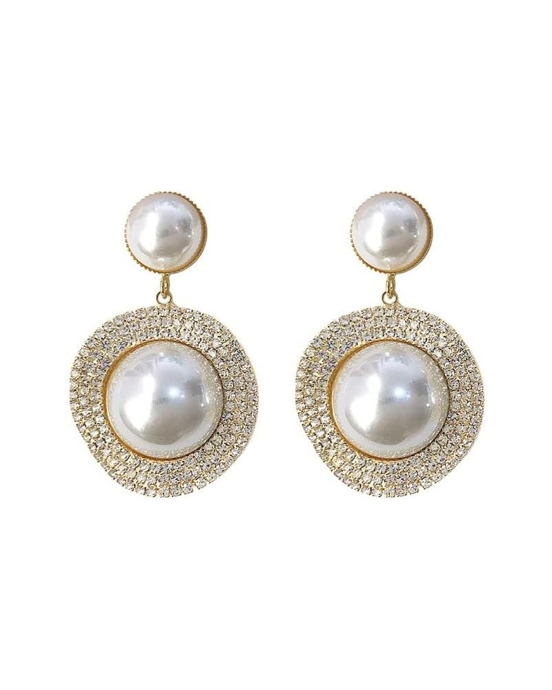 Elegant Pearl Earrings for Women 14K Gold CZ cubic zirconia Gold Plated Pearl Earring for Women Jewelry Birthday Gifts for Go...