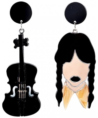 Guitar Earrings Retro Violin Earrings Acrylic Classical Earrings Retro Rock Band Music Earrings Music Lovers Statement Jewelr...