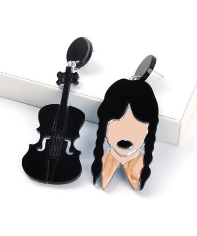 Guitar Earrings Retro Violin Earrings Acrylic Classical Earrings Retro Rock Band Music Earrings Music Lovers Statement Jewelr...