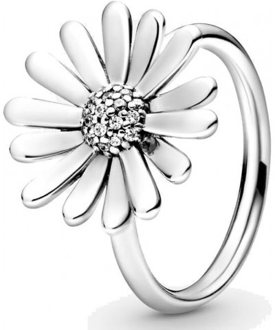 925 Sterling Silver Ring Polished Crown Freehand Hearts Love Daisy Flower Crown Freedom Ring for Women Gift Fashion Jewelry 6...