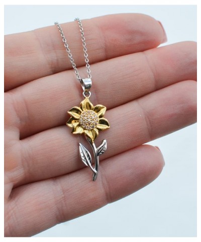 Sister Sunflower Necklace Gift, Sunflower Jewelry, Sister Necklace, Gift For Sister, To My Beautiful Sister, Sunflower Pendan...