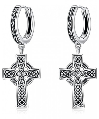 Celtic Cross Earrings Sterling Silver Irish Cross Drop Dangle Earrings Fashion Jewelry Gift for Women Girls Celtic Cross $15....