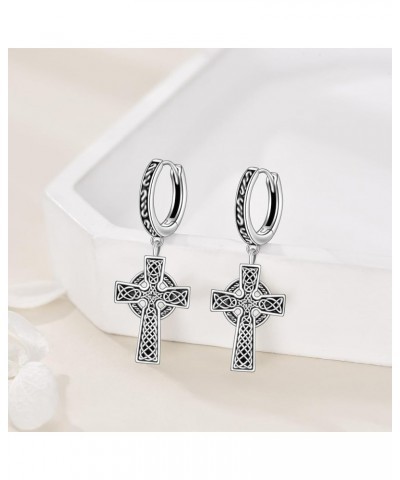 Celtic Cross Earrings Sterling Silver Irish Cross Drop Dangle Earrings Fashion Jewelry Gift for Women Girls Celtic Cross $15....