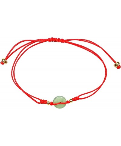 Genuine Jade Bracelet Jade Donut Bracelet Red String Good Luck Bracelet Christmas Gift for Sister New Year Original Design fo...