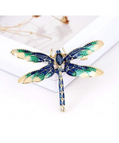 Lovely Blue Dragonfly Brooch Pin for Men Women Enamel Insect Pin Lapel Pin Large Safety Pin Blue $6.59 Brooches & Pins