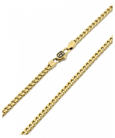 Shop Franco Chain Necklace - 3MM - 16/18/20/22/24/26 Inch Lengths - Gold/White Gold - Unisex 24 Inch 3MM Franco Gold $45.32 N...