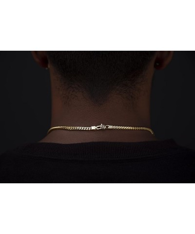 Shop Franco Chain Necklace - 3MM - 16/18/20/22/24/26 Inch Lengths - Gold/White Gold - Unisex 24 Inch 3MM Franco Gold $45.32 N...