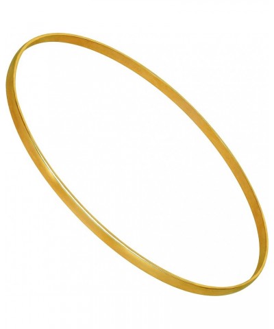 Smooth Bangle Bracelets 24k Real Gold Plated for Women and Teen 2mm 2.25 $9.79 Bracelets