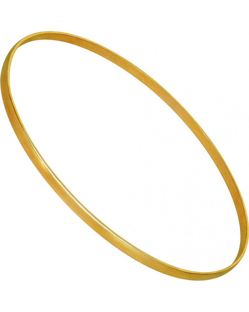 Smooth Bangle Bracelets 24k Real Gold Plated for Women and Teen 2mm 2.25 $9.79 Bracelets