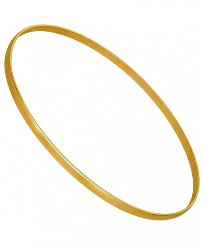 Smooth Bangle Bracelets 24k Real Gold Plated for Women and Teen 2mm 2.25 $9.79 Bracelets