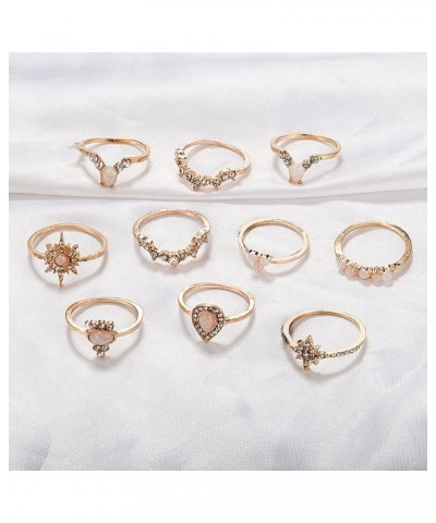 Gold Rings for Women Stackable Rings for Teen Girl Gifts Trendy Stuff Simple Star Moon Knuckle Rings Set Boho Rings Cute Stuf...