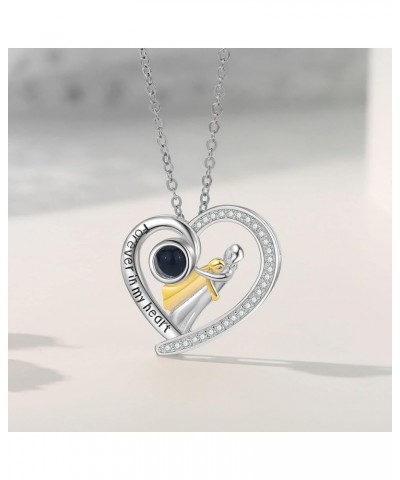 Personalized Heart Necklaces with Picture Inside for Women Custom Picture Necklaces Photo Inside Pendant Necklace for Her Pro...