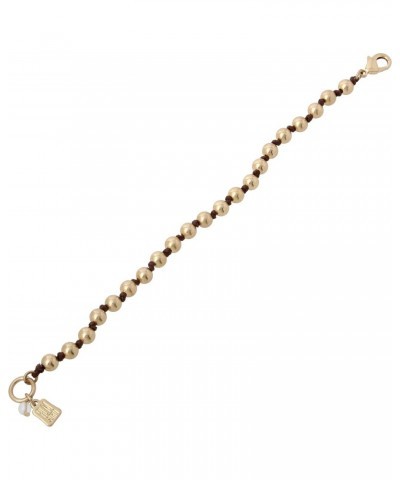 Beaded Woven Bracelet,Gold,One Size,354303GLD710 $14.73 Bracelets