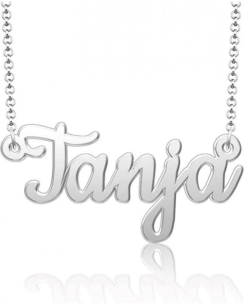 Custom Name Necklace Personalized 18K Gold Plated Nameplate Initial Necklaces Gift for Women Tanja $15.90 Necklaces