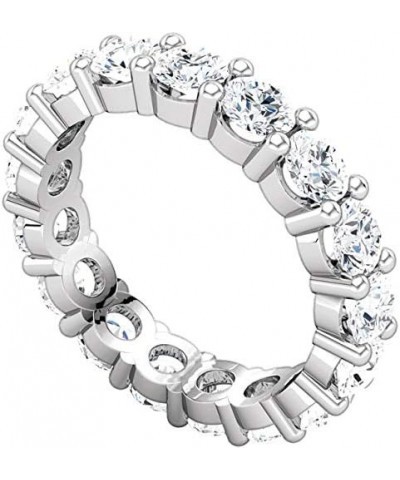 3 Carat (ctw) 14K White Gold Round LAB GROWN Diamond Ladies Eternity Wedding Anniversary Stackable Ring Band Ultra Premium Co...