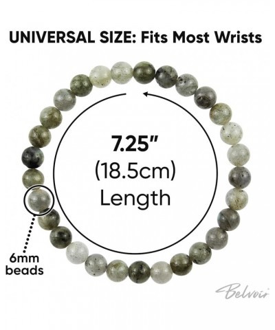 Semi-Precious Gemstone Beaded Bracelets For Women, Men - Pulseras Para Mujer, Hombres - Stress Relief Elastic Stretch Bracele...