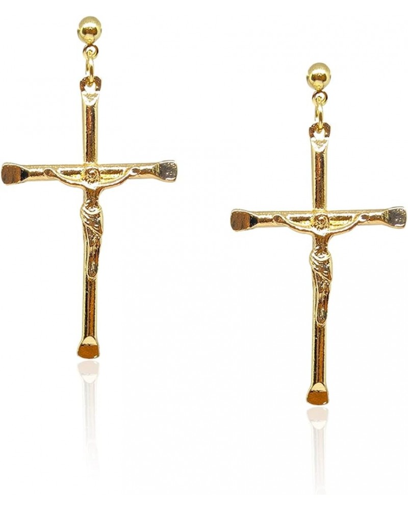 Stainless Steel Cross Dangle Earrings Hip hop Punk Cross Religious Earrings Piercing Stud for Men Women Girls Jewelry Gift go...