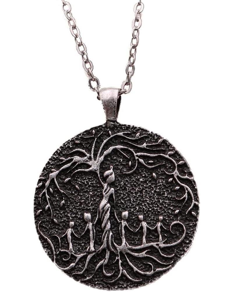 Mother Day Gift Tree of Life Family Necklace Mom Life Tree Necklace Statement Pendant Engrave Tree of Life Mother Family Chai...