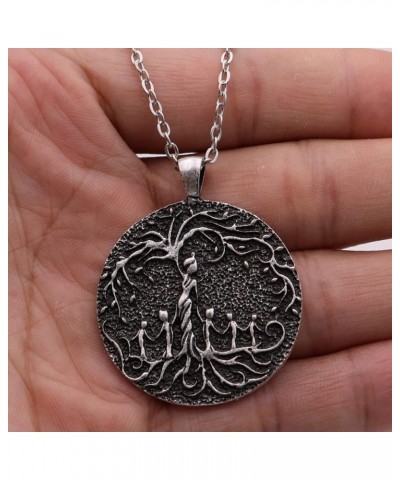 Mother Day Gift Tree of Life Family Necklace Mom Life Tree Necklace Statement Pendant Engrave Tree of Life Mother Family Chai...