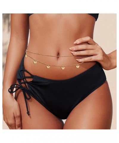 18K Gold Plated Waist Chains for Women Layered Belly Chain for The Waist Adjustable Multilayer Waist Belly Chain Summer Beach...