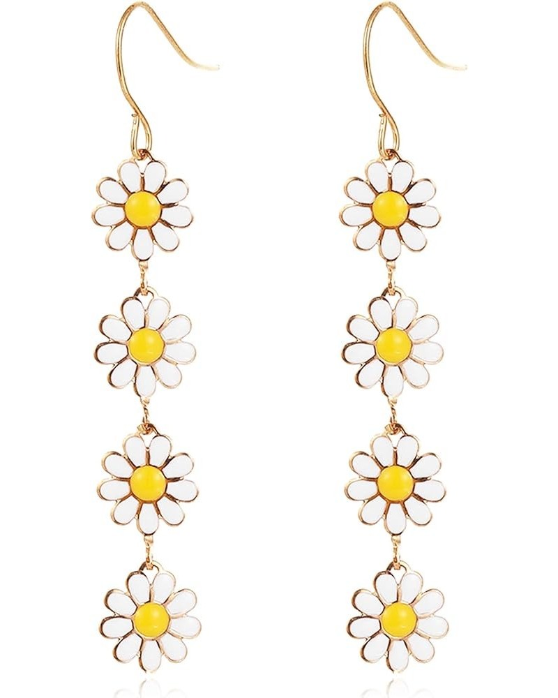 Flower Earrings Daisy Earrings for Women Flower Earrings for Women Dangling Daisy Colorful Flower Earrings Cute Daisy Dangle ...